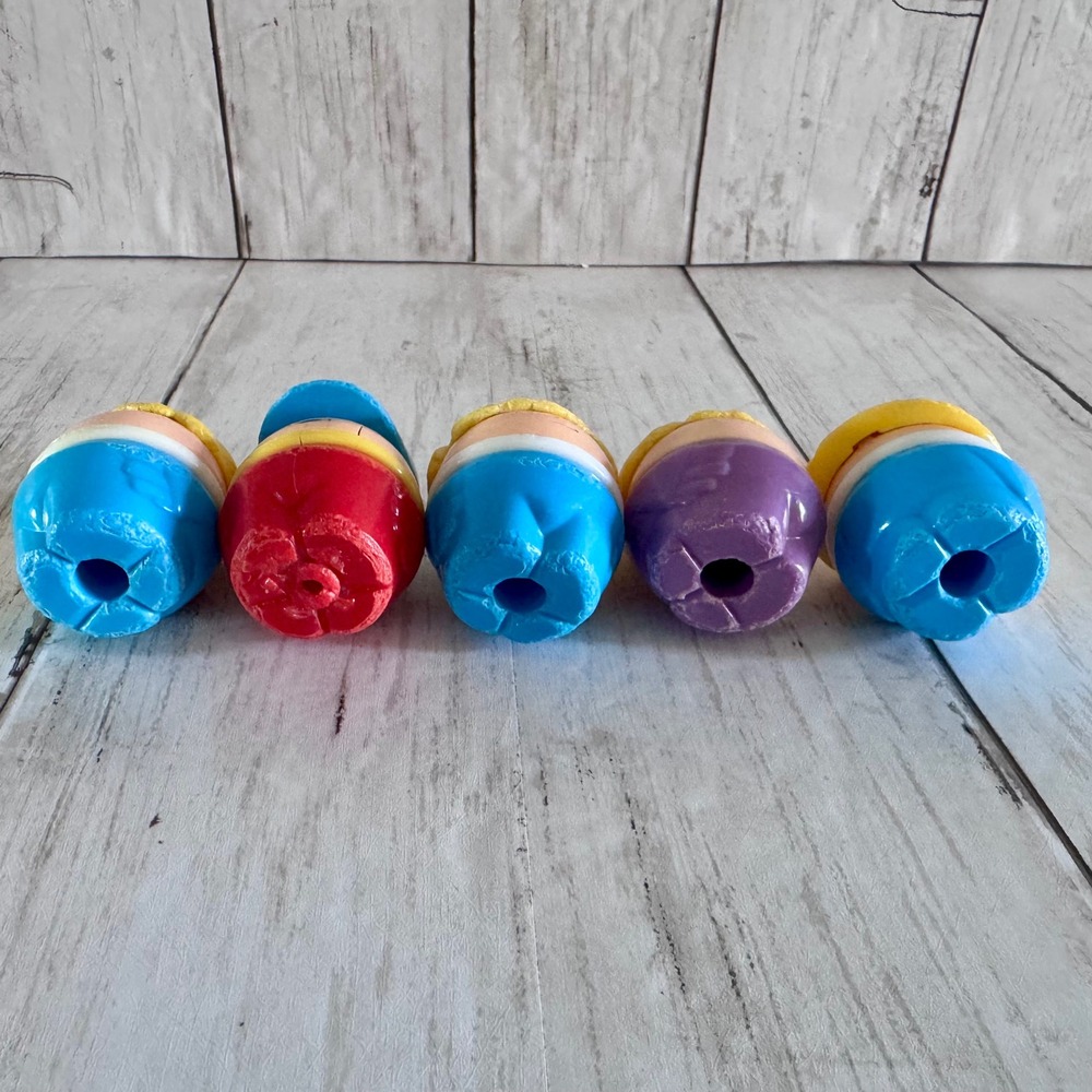 Vintage Fisher Price Little People Toddle Tots Chunky 5 Figures Cozy Coupe Set - Picture 5 of 11